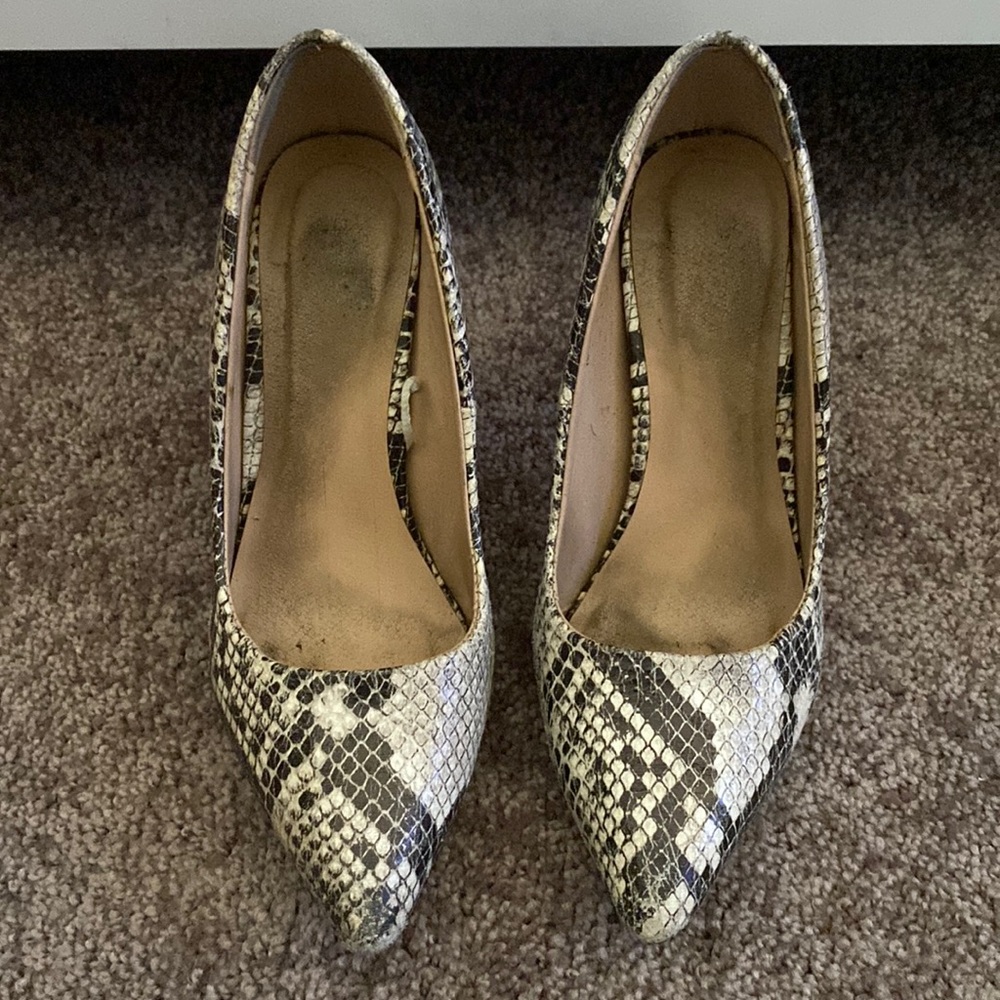 Snakeskin Heels Pumps